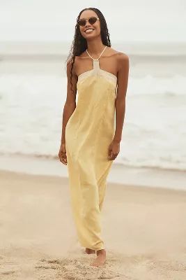 By Anthropologie Linen Column Maxi Dress | Anthropologie (US)