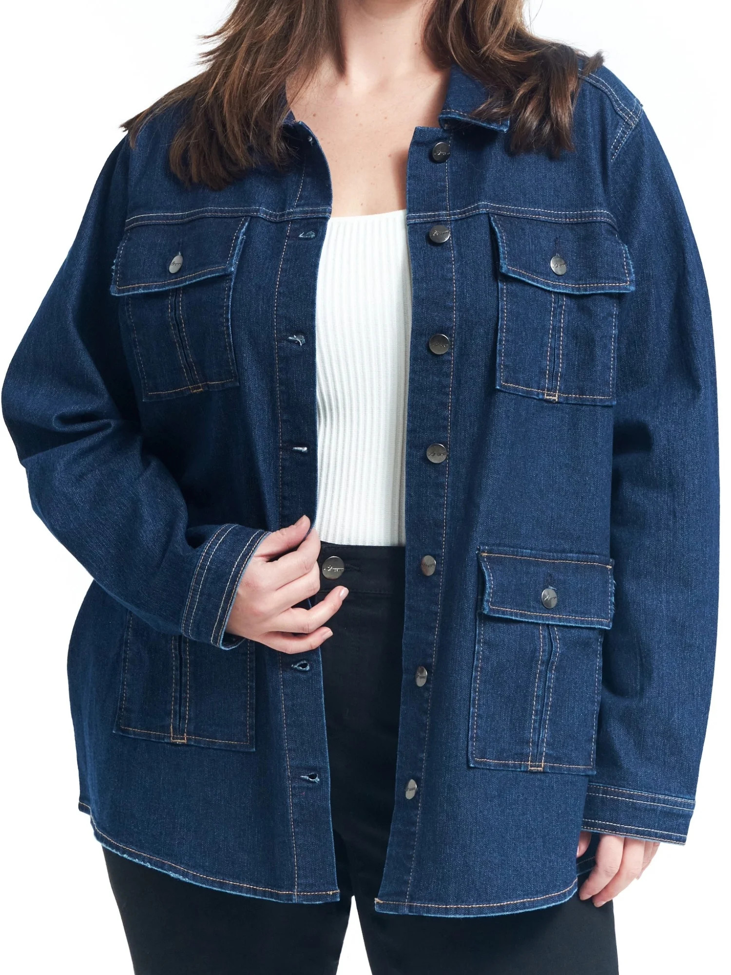A3 Denim Women's Plus Utility Jacket, Sizes 1X-4X | Walmart (US)