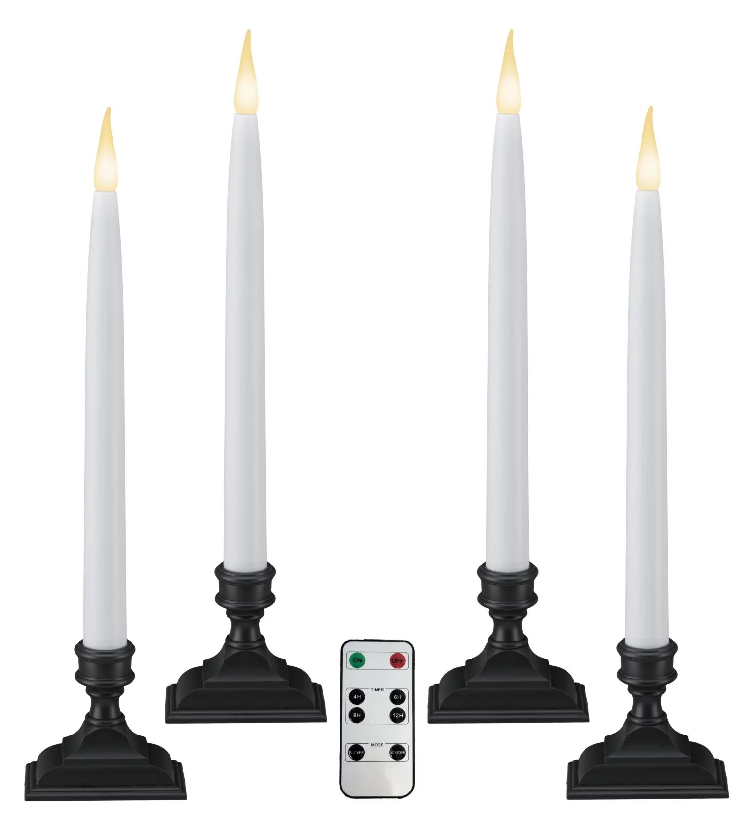 612 Vermont Battery Operated LED Taper Window Candles with Timer, Remote Control, VT-R1660A-4 (Pa... | Walmart (US)