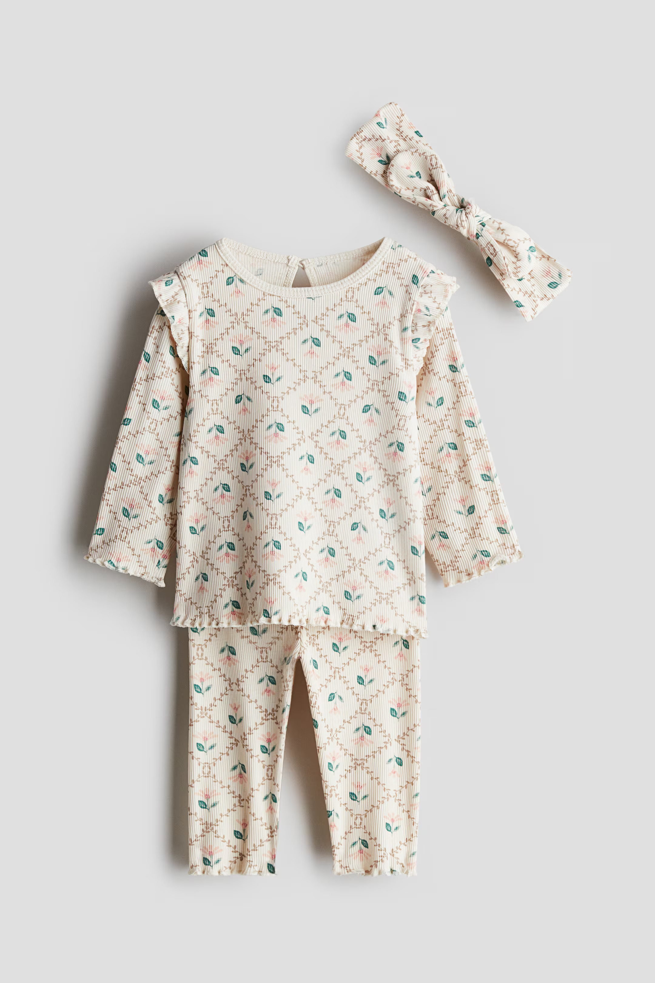 3-piece Ribbed Cotton Set | H&M (US + CA)