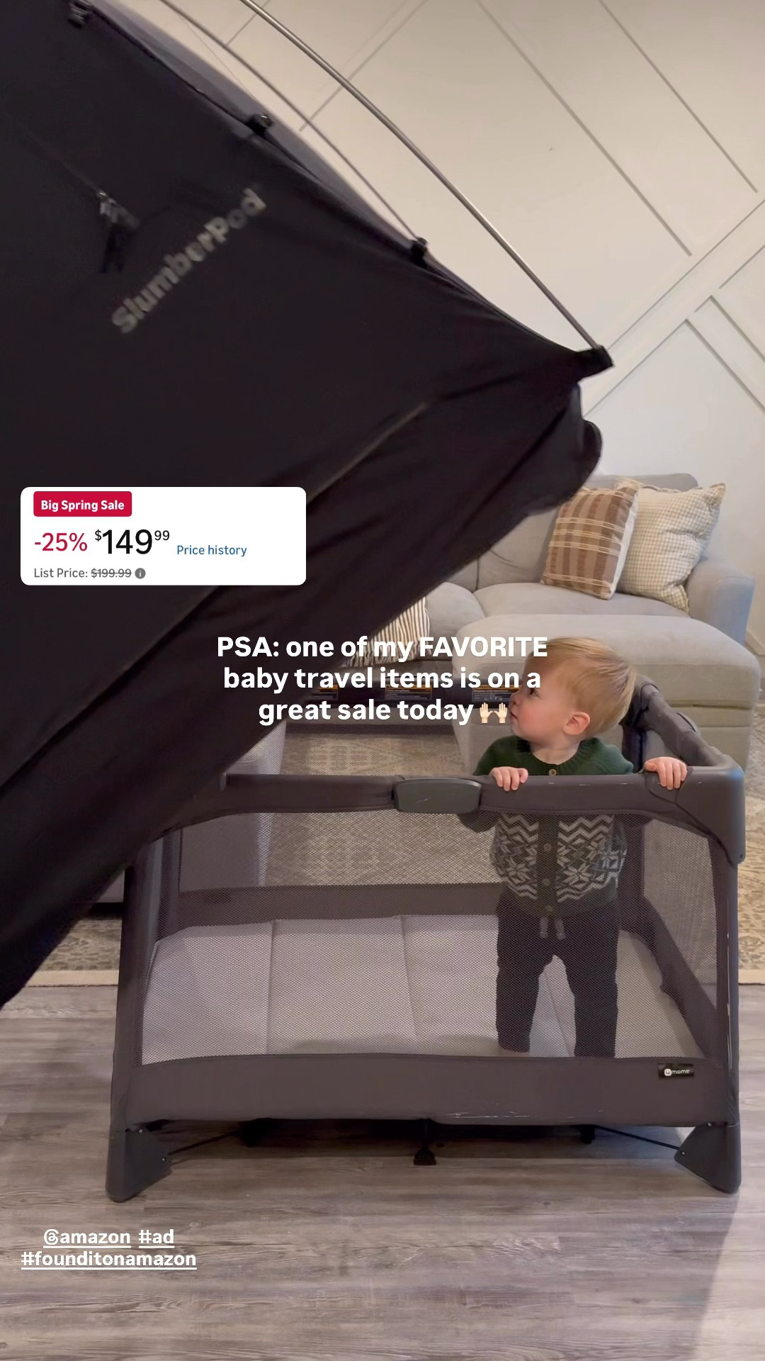 If you’ve been eyeing the slumberpod, now is a great time to grab one 😊

It’s simply a black out tent that can go on top of any pack n play! It’s perfect for traveling with little ones so they can have their own private sleep space 🙌🏻

@amazon #ad #founditonamazon

#LTKBaby #LTKTravel #LTKmomlife