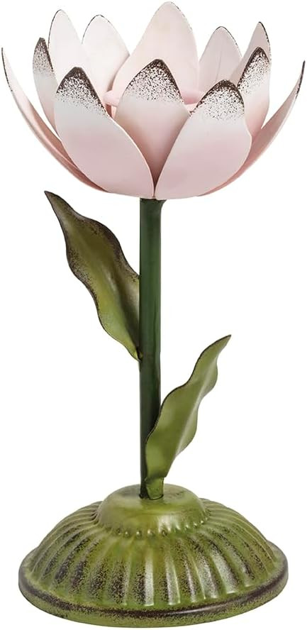 Mud Pie Small Metal Flower Candlestick | Amazon (US)