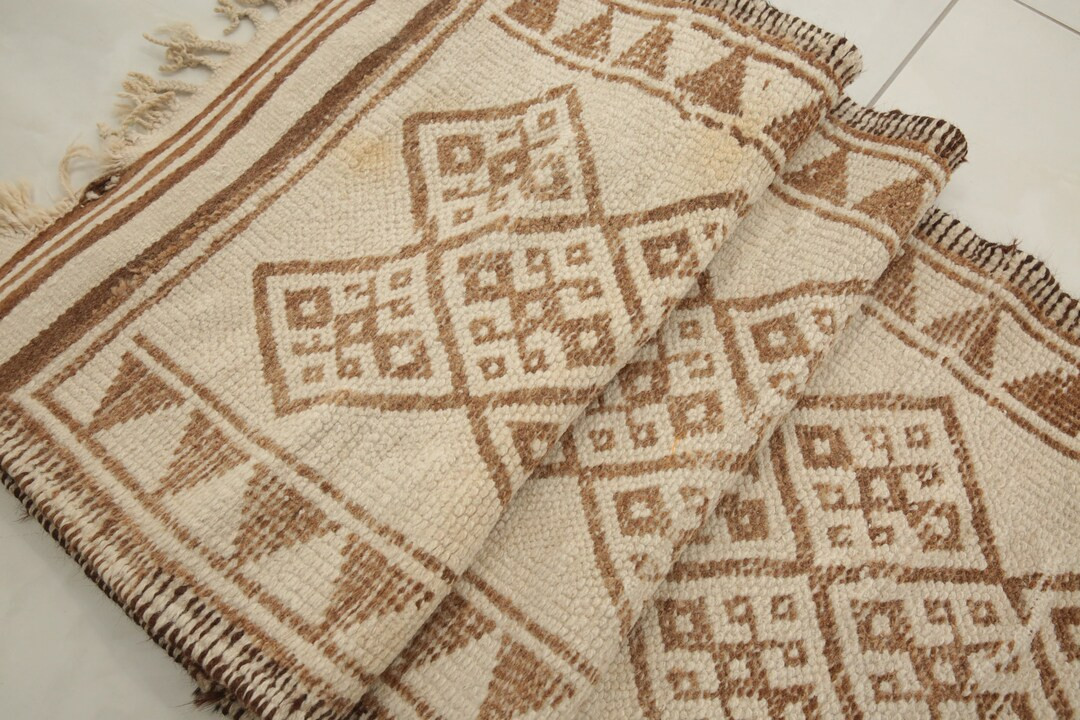 Brown Beige Vintage Turkish Kilim Turkish Wool Rug Jute Rug - Etsy | Etsy (US)