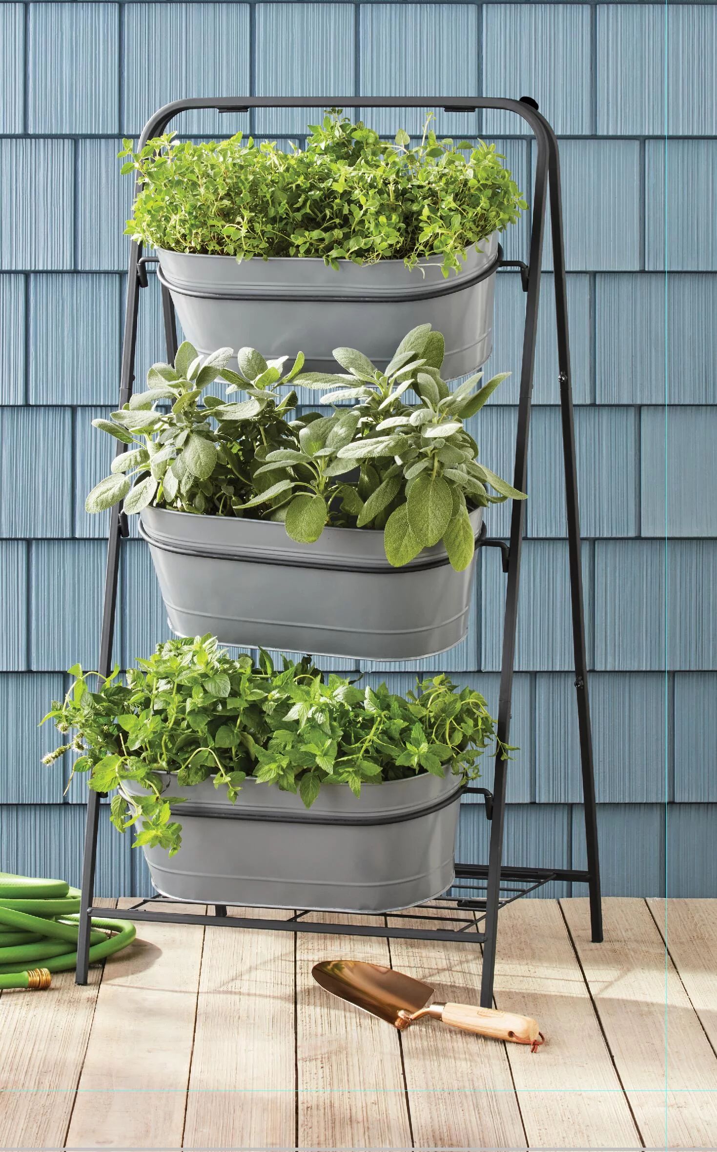 Expert Gardener Metal Garden Raised Tub ,Grey , 21x19.3x42.7in - Walmart.com | Walmart (US)