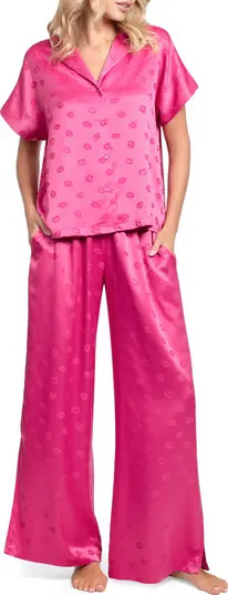 Valentine's Day Print Satin Long Pajamas | Nordstrom