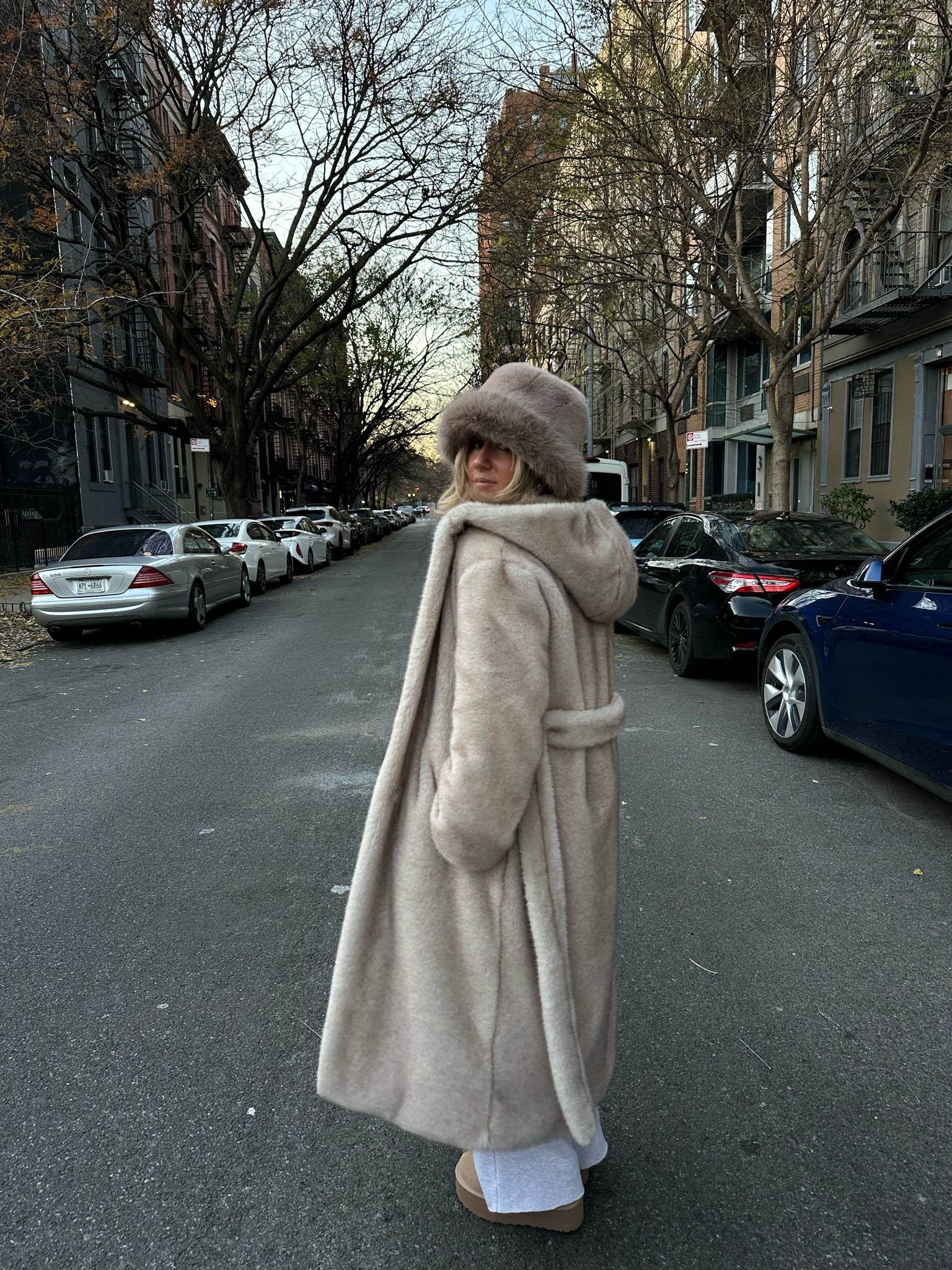 Old Zara fur jacket from last year 
+ old free people hat 