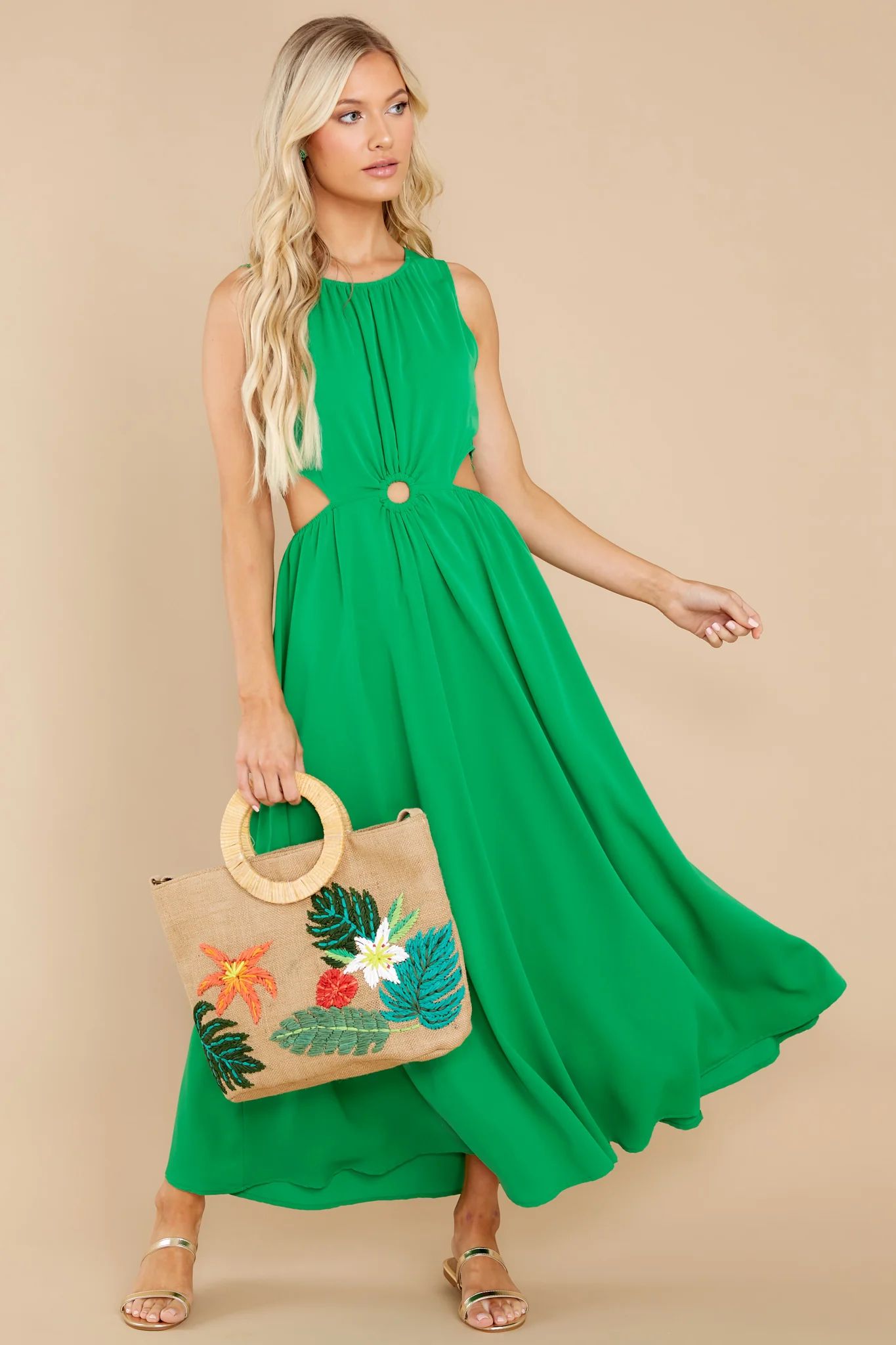 Wander With Me Green Maxi Dress (BACKORDER JANUARY 2022) | Red Dress 
