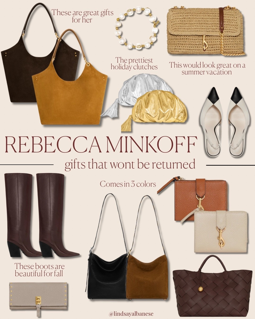 GIFT GUIDE- gifts that won’t be returned - rebecca minkoff

#LTKGiftGuide #LTKCyberWeek #LTKHoliday