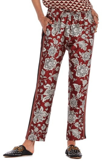 Women's Scotch & Soda Print Satin Pants, Size Medium - Pink | Nordstrom