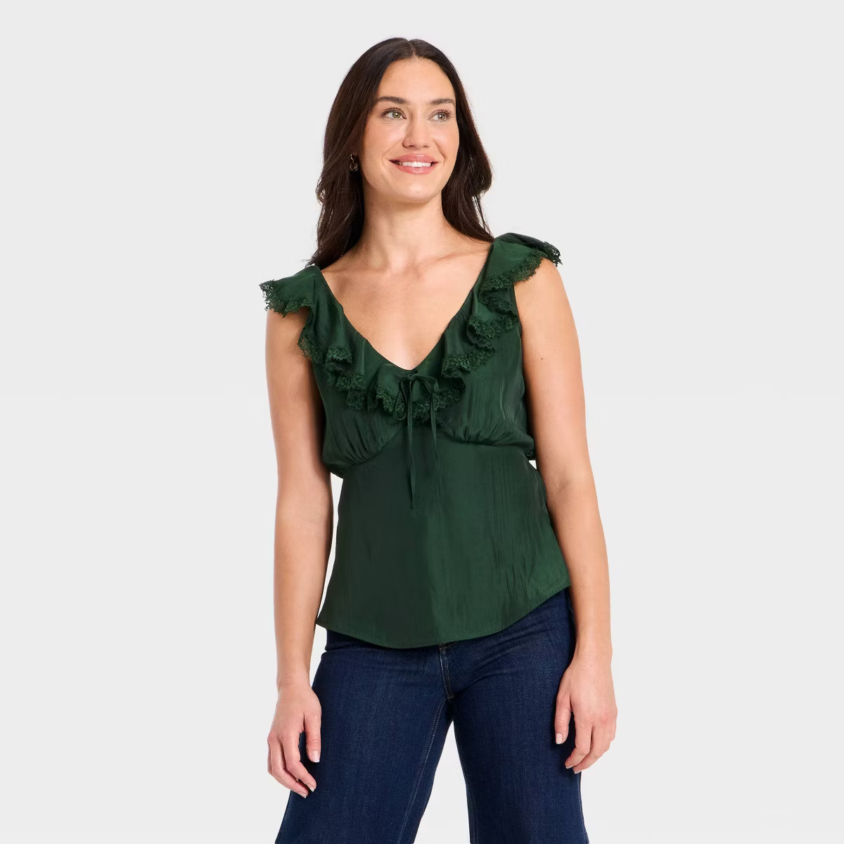 Women's Ruffle Sleeve Lace Blouse - Universal Thread™ | Target