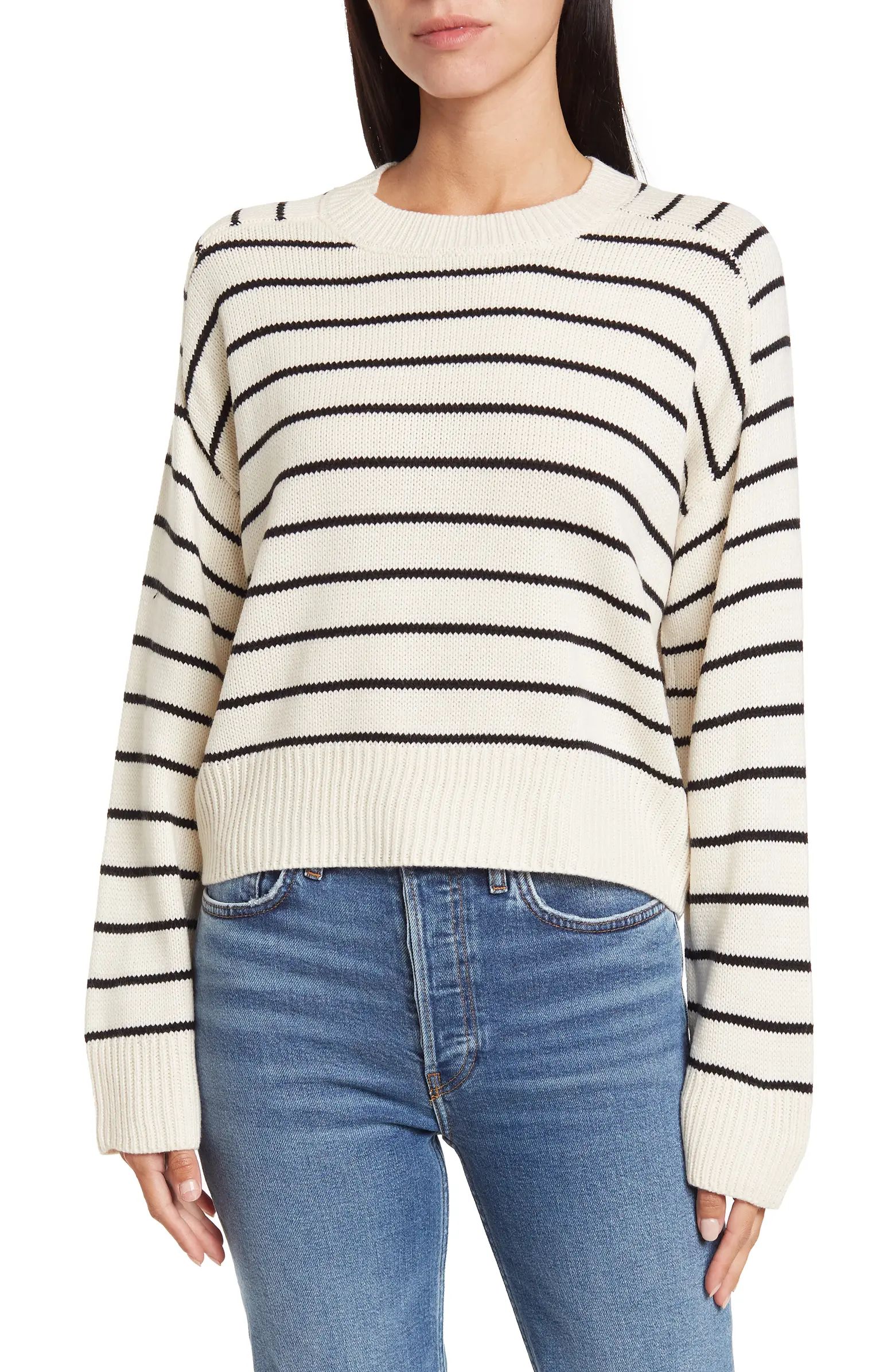 Saddle Stripe Long Sleeve Sweater | Nordstrom Rack