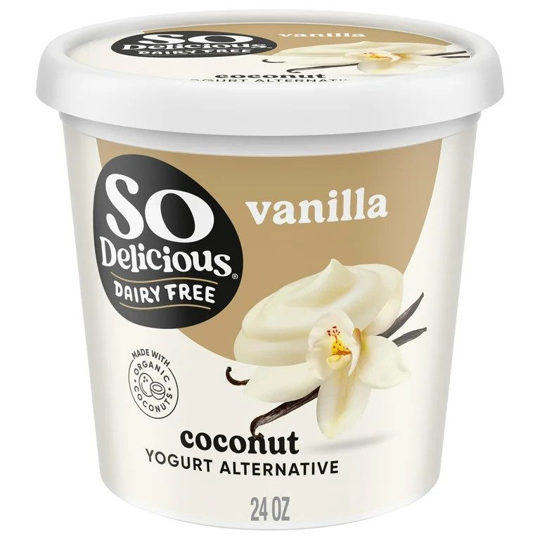 So Delicious Vegan, Dairy Free Vanilla Coconut Yogurt Alternative, 24 oz Container | Walmart (US)