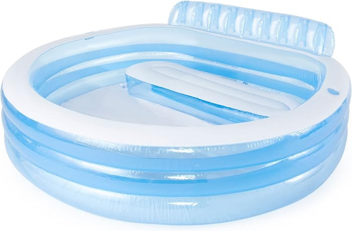 INTEX Swim Center Inflatable Family Lounge Pool: Built-In Bench – Cup Holder – 156 Gallon Cap... | Amazon (US)