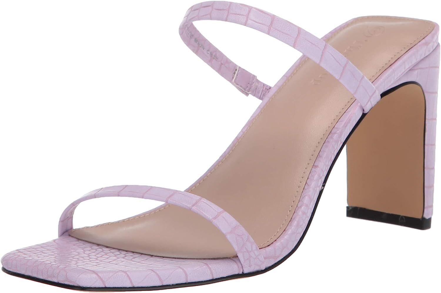 The Drop Women's Avery Square Toe Two Strap High Heeled Sandal | Amazon (US)