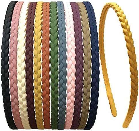 12pcs 6mm Thin Headbands for Girls Women Plastic Pigtail Sytle Headbands with Teeth Skinny Headba... | Amazon (US)