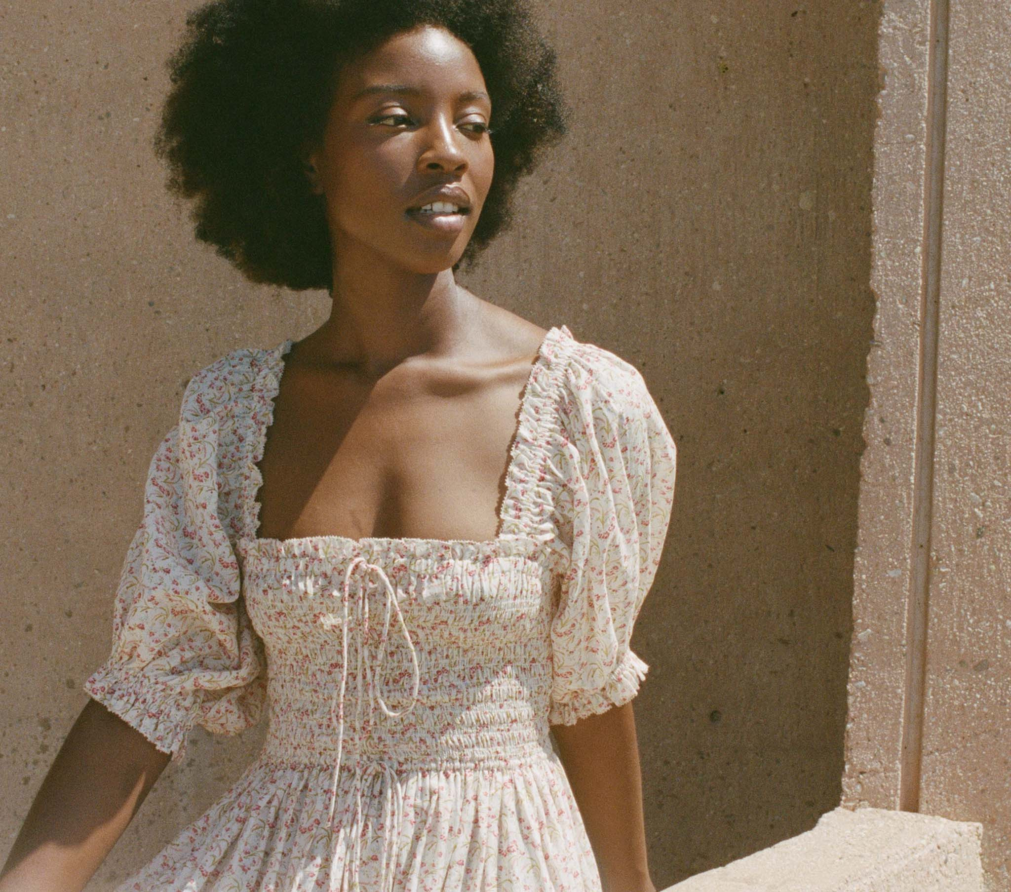 Siena Dress - Sunshine Meadow Floral | DÔEN | DOEN