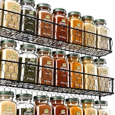 Spice Rack Wall Mounted Spice Rack Organizer Chicken Wire Rural Style Spice Organizer Spice Rack ... | Amazon (US)