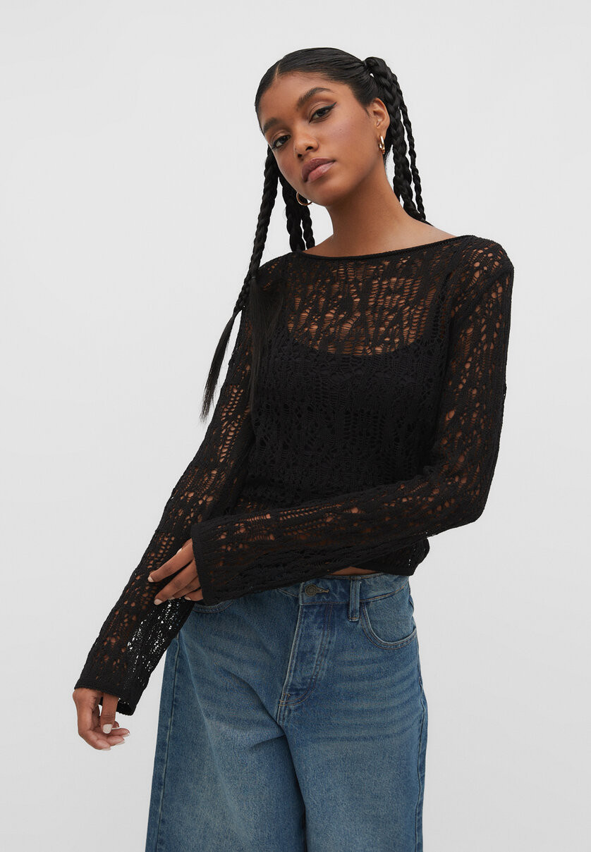 Open knit sweater | Stradivarius (UK)