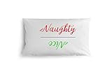 Naughty/Nice Pillow Case- Christmas Pillow Case Made by Wedding Tokens, Funny Christmas Decor/Gift,  | Amazon (US)