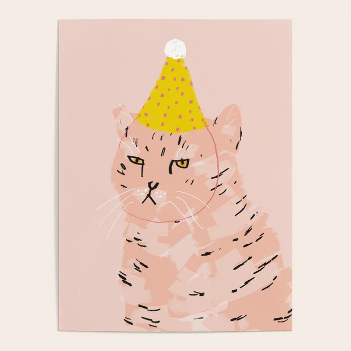 Party Cat Poster | Society6
