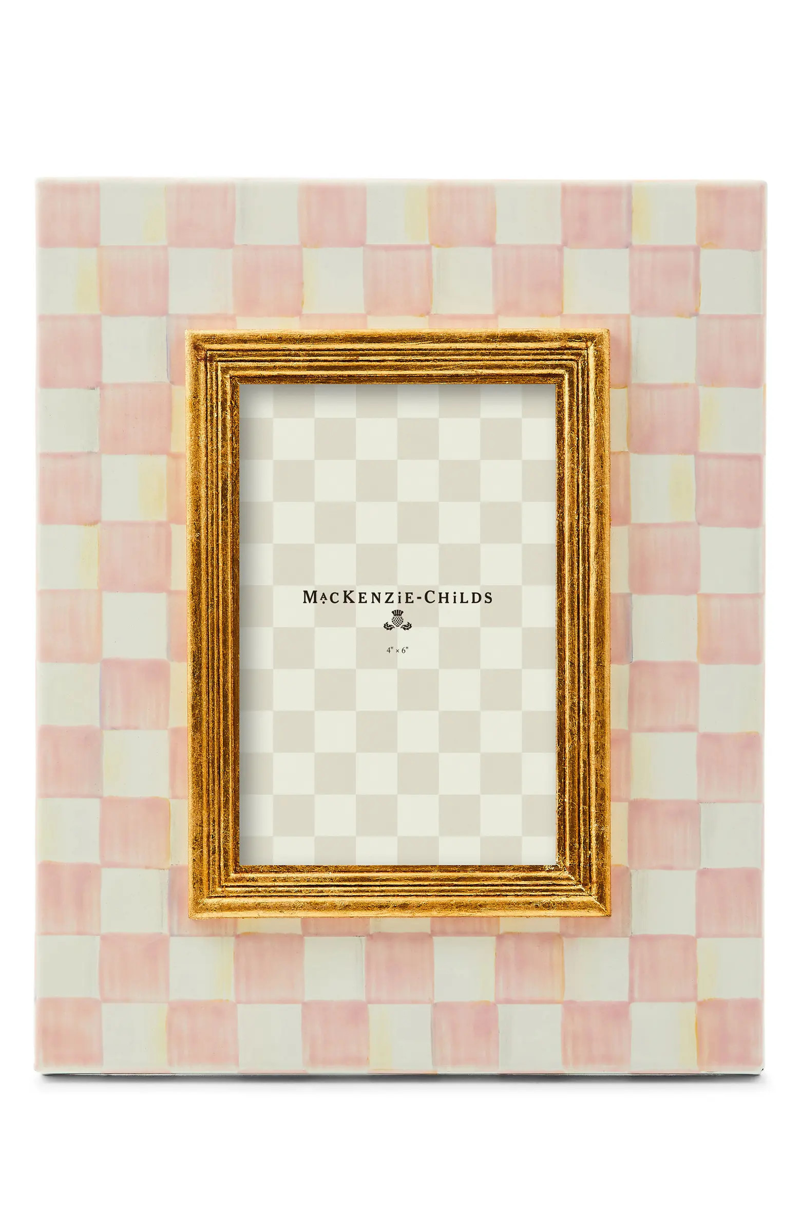 Rosy Check Enameled Steel 4 x 6-Inch Picture Frame | Nordstrom