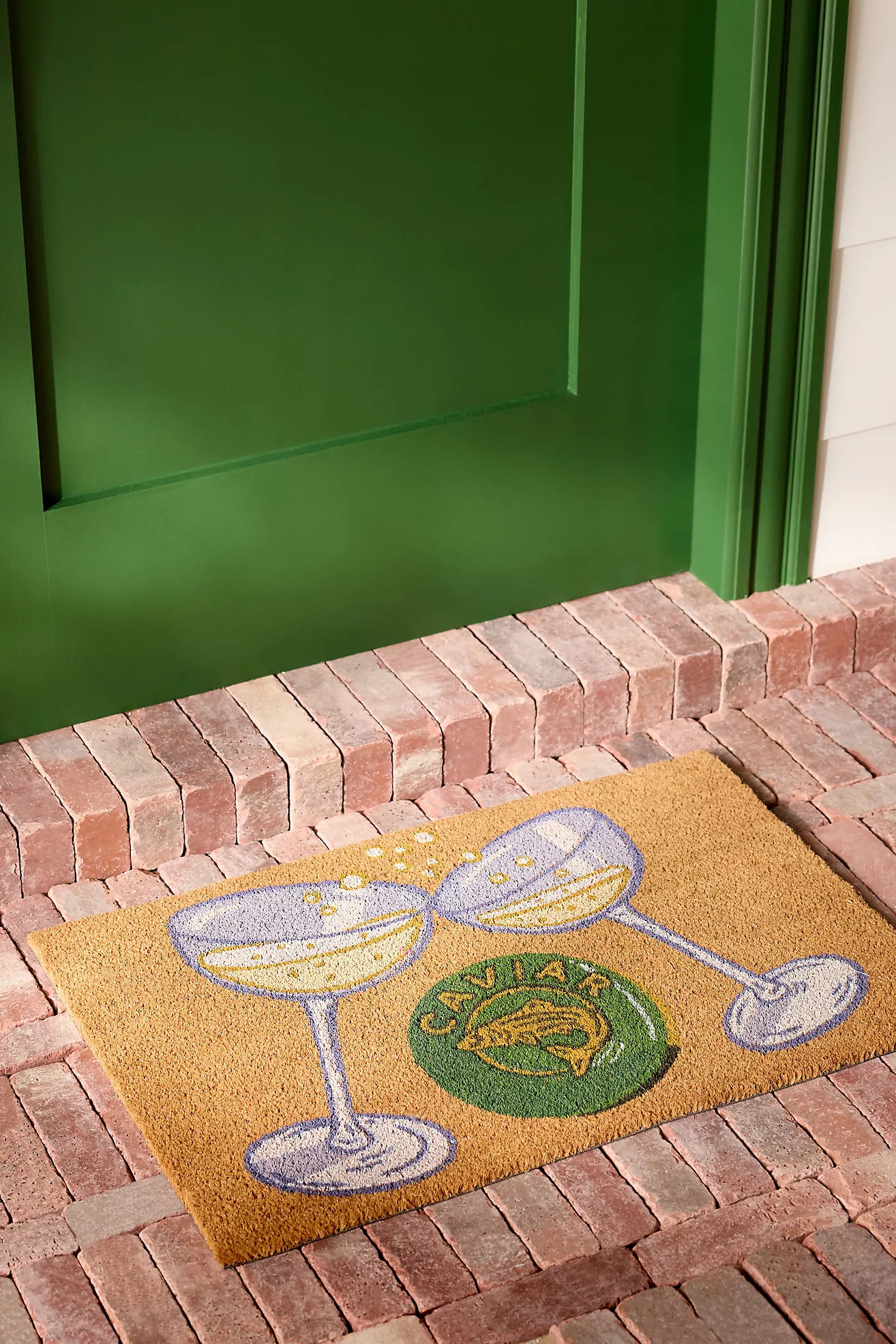 Champagne Coir Printed Doormat | Anthropologie (US)