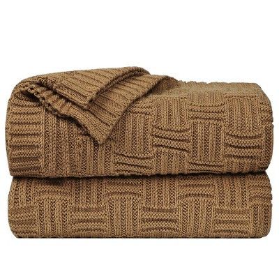 Knitted Soft 100% Cotton Home Bed Blankets - PiccoCasa | Target