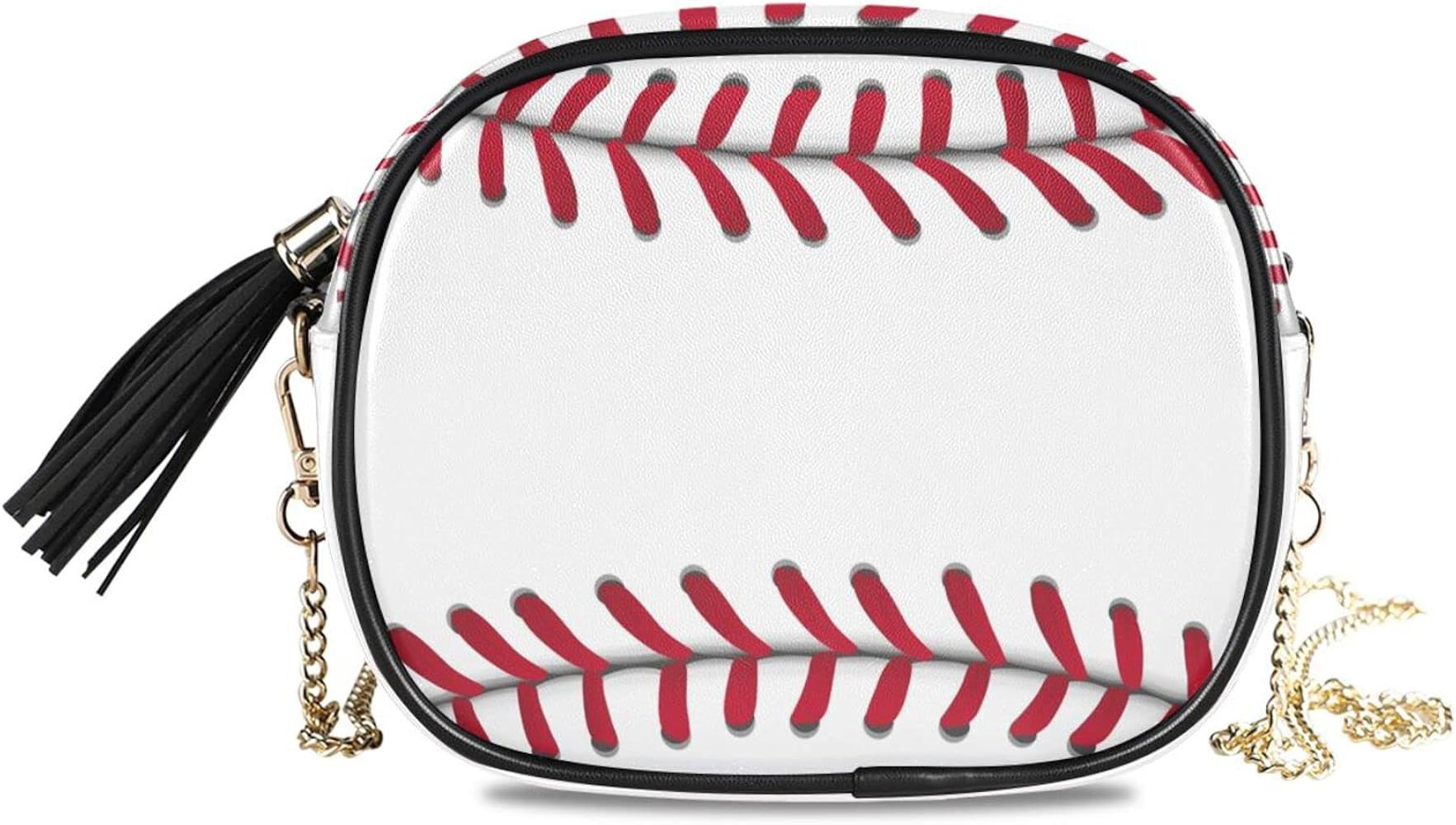 Crossbody Bag Baseball Sports Ball Women's Shoulder Purse with Chain Strap and Tassel | Amazon (US)