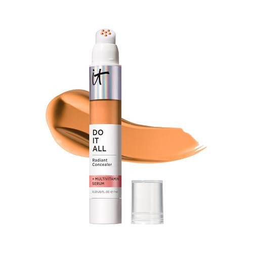 IT Cosmetics Do It All Radiant Concealer ­­– Makeup Concealer – Hydrate & Brighten – Creaseless Medium Coverage & Radiant Finish ­­– Niacinamide & Hyaluronic Acid - Tan Rich Warm, 0.2 Fl Oz | Amazon (US)