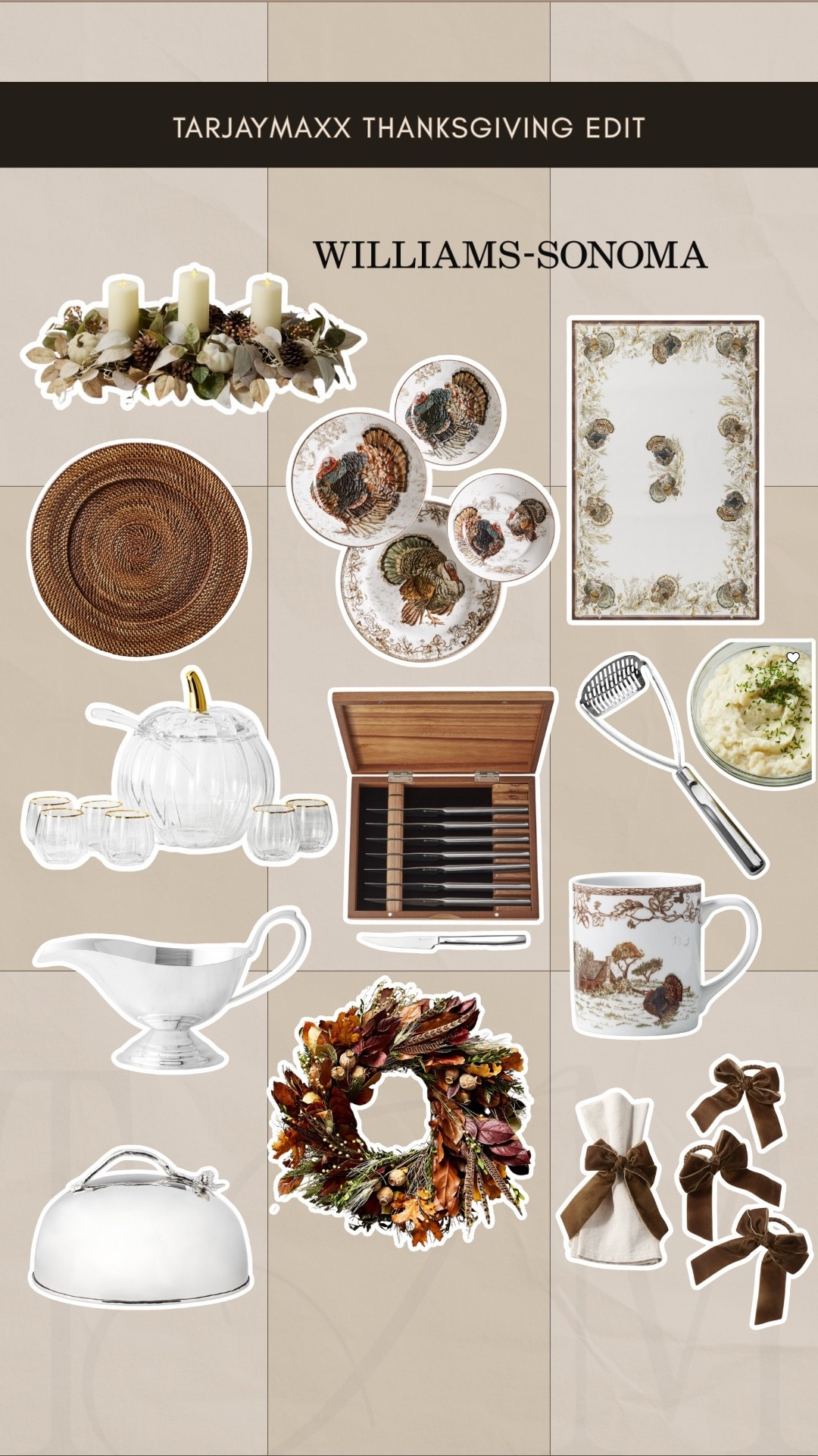 Sharing my favorite Thanksgiving table décor, serveware, and hosting essentials from Williams-Sonoma — everything from wreaths and napkin bows to dinner plates, glassware, and cozy fall table settings. Perfect for creating the prettiest Thanksgiving spread!  target finds, amazon finds, walmart home, affordable home, cb2 dupe, studio mcgee, crate and barrel dupe, pottery barn dupe, home roundup, target home decor, target home, amazon home, walmart finds, martha stewart aesthetic, mongolian cashmere oversized sweater, equestrian style, dinner party, cherry vibe, fall wedding, farm cottage, polka dots, mini desserts, grandmacore home, thanksgiving hosting, thanksgiving table, fall tablescape, holiday hosting, cozy home finds, entertaining must haves, tablescape inspo, serveware favorites, fall home decor, hostess essentials, thanksgiving décor, kitchen essentials, holiday dining, table styling ideas, neutral home aesthetic #LTKhome #LTKseasonal #LTKhome

#LTKCyberWeek #LTKHoliday #LTKGiftGuide