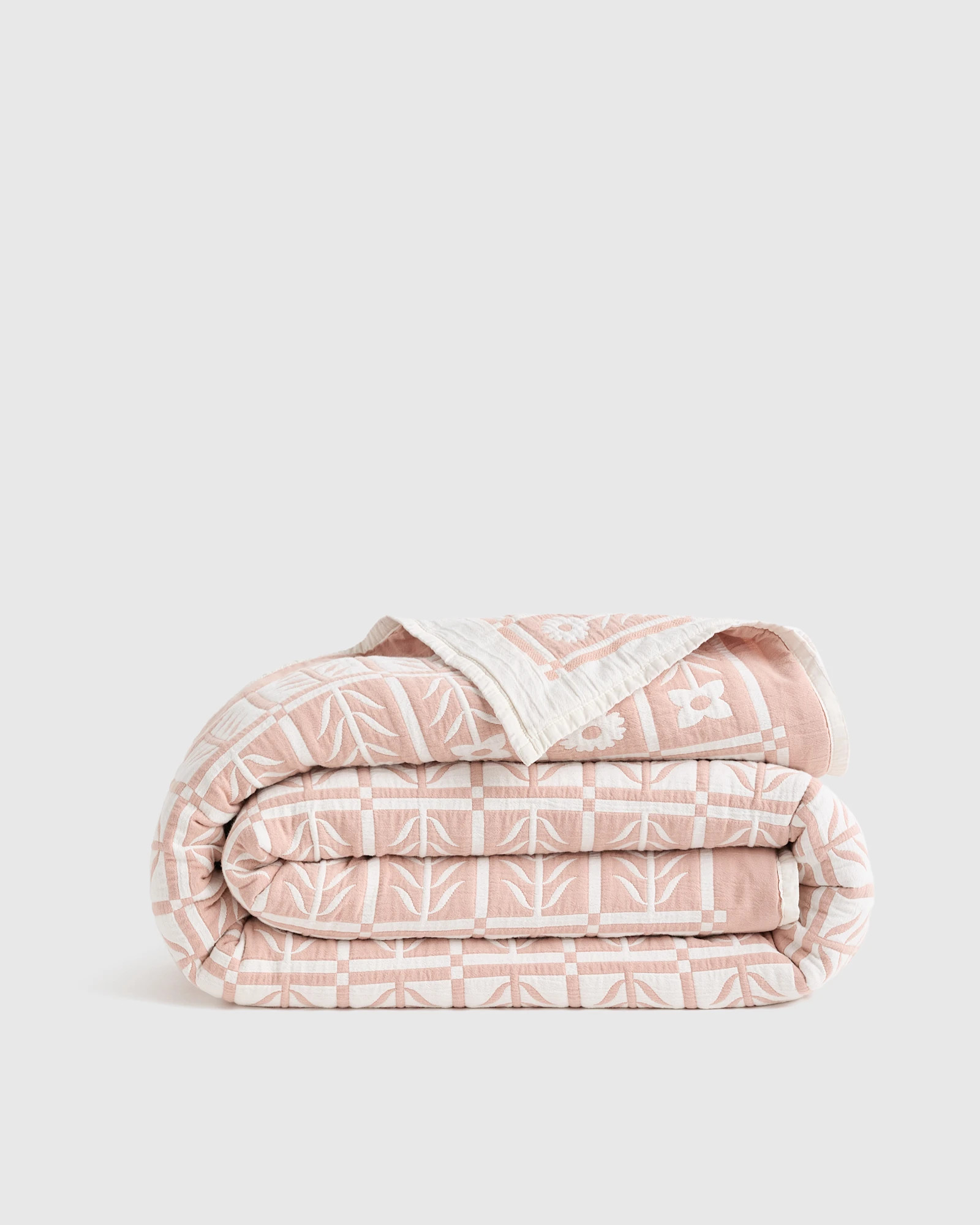 Organic Cotton Jacquard Floral Coverlet | Quince