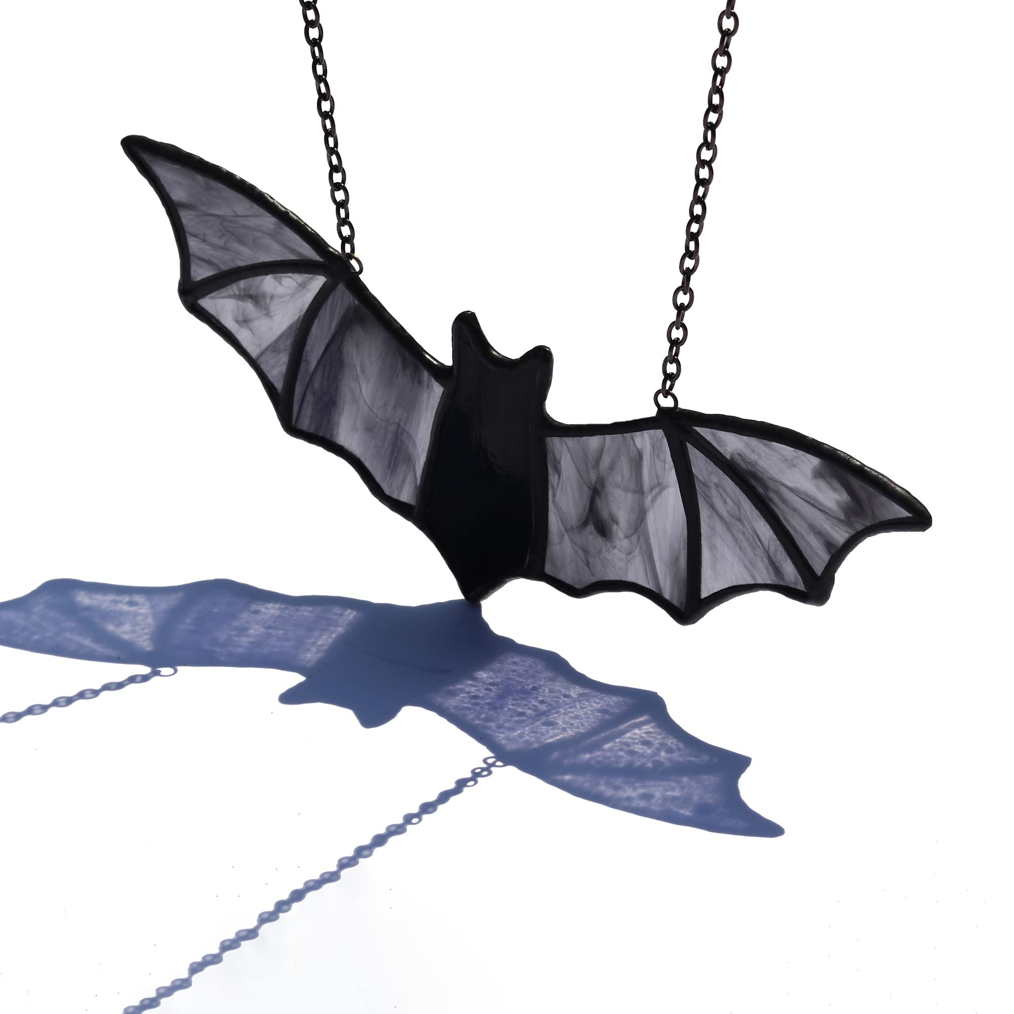 Bat Stained Glass Window Hanging Suncatcher for Window,Halloween Bat Decoration 7.1×3.0 inch… | Amazon (US)