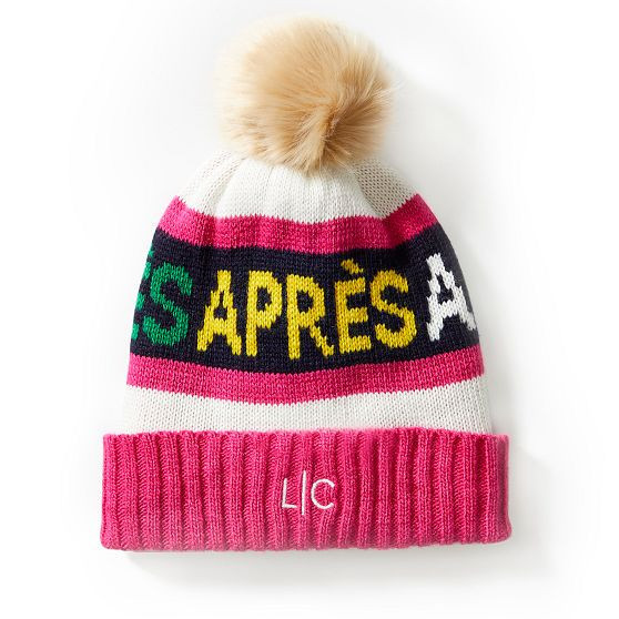 Apres Ski Pom Pom Hat, Adult, Pink | Mark and Graham