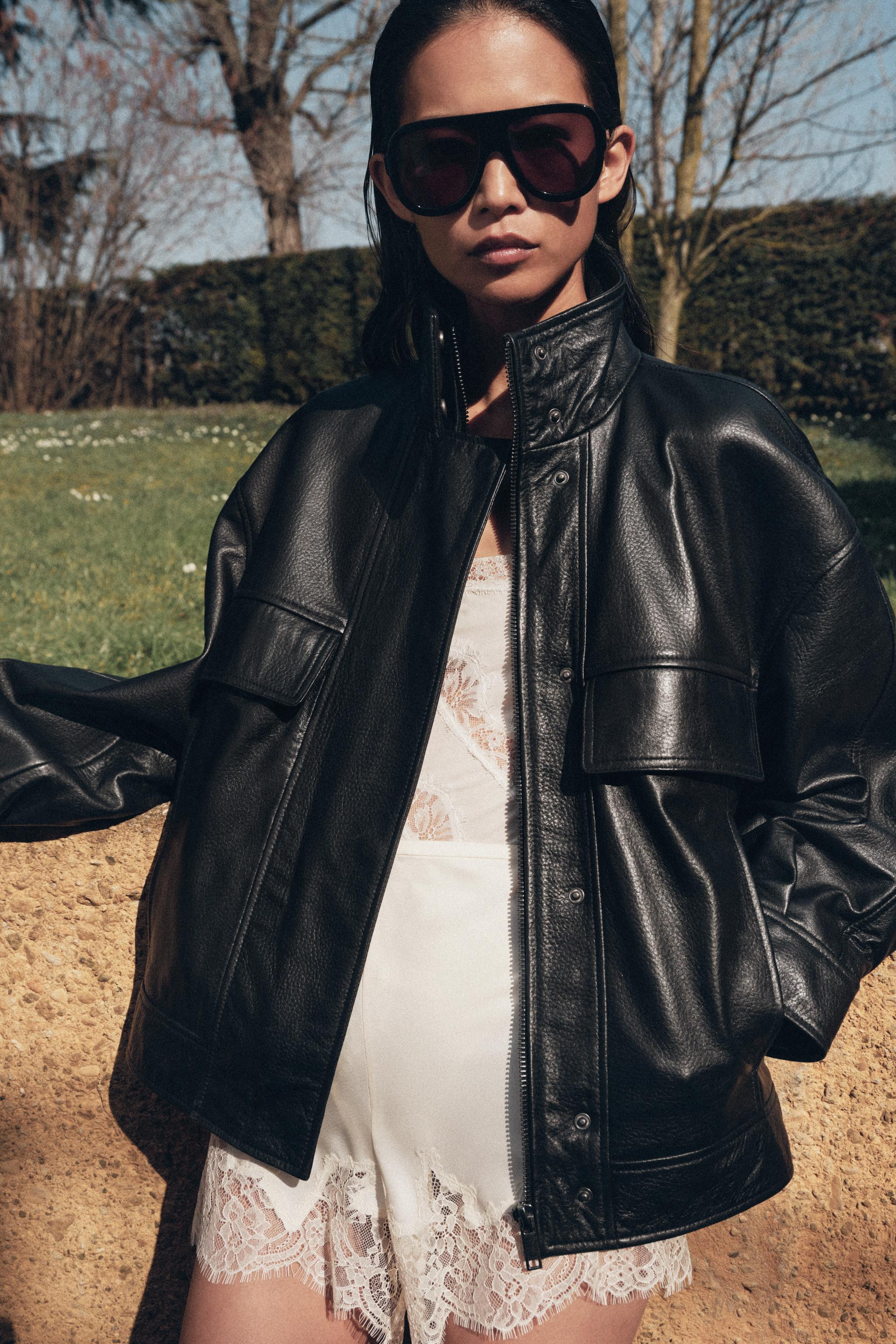 ZW COLLECTION LIMITED EDITION LEATHER JACKET | Zara UK