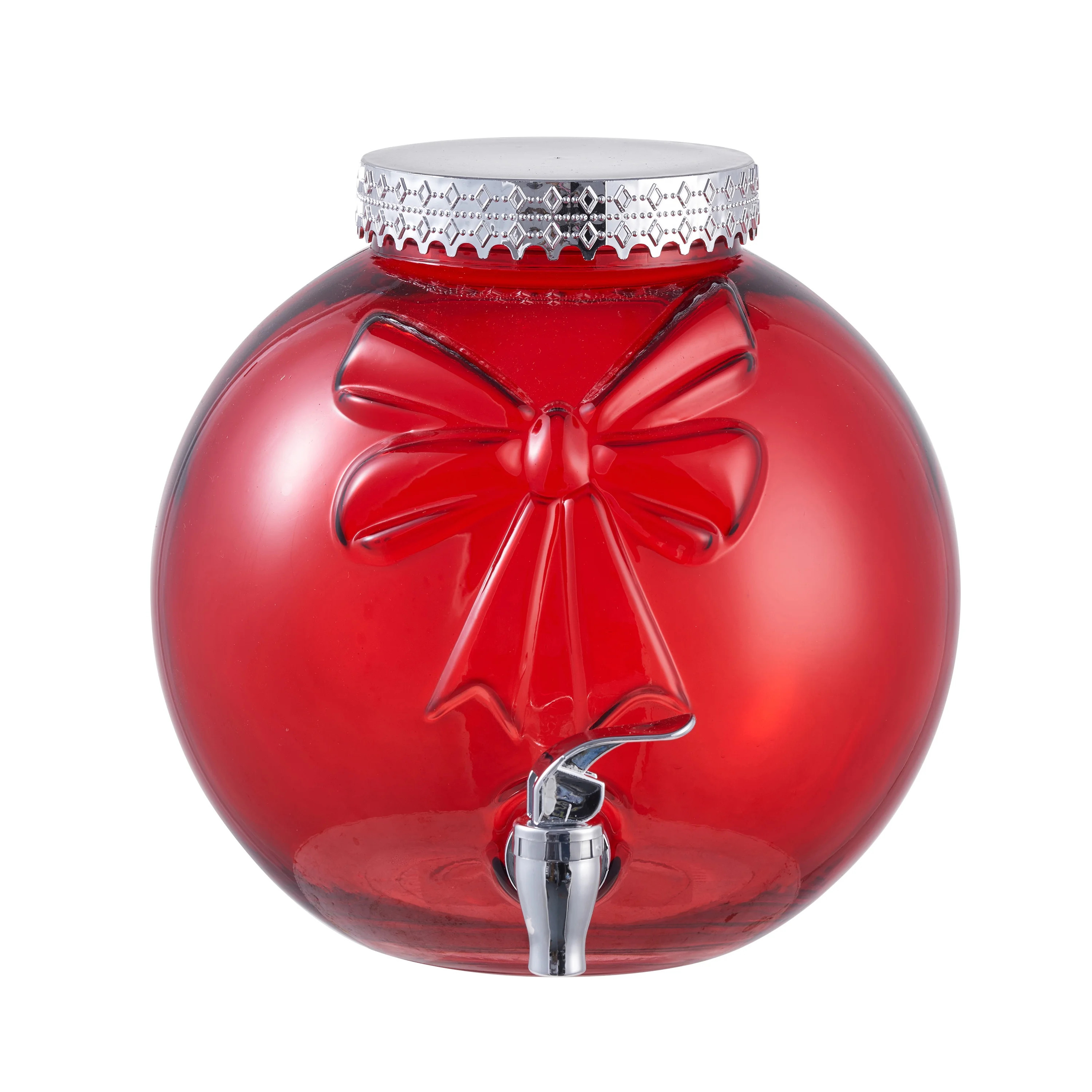Ornament Dispenser Red Glass 1.5 Gallon Holiday Time | Walmart (US)