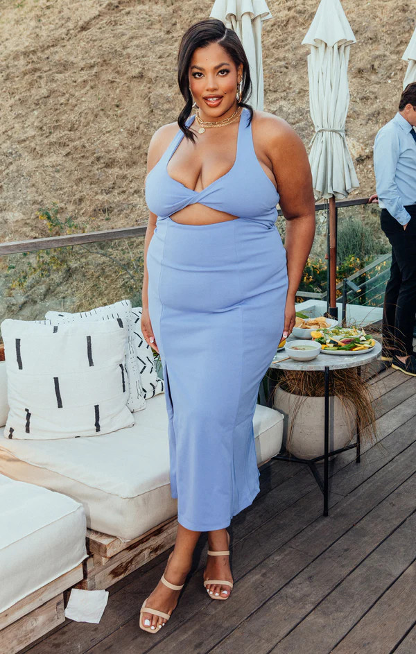 Luca Midi Dress ~ Periwinkle Stretch | Show Me Your Mumu