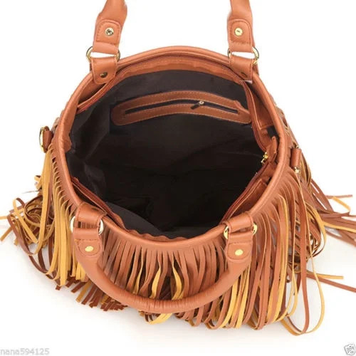 Hot Women Shoulder bag Solid Tassels Trending Cross Body Bag Tassel Suede Faux fur Fringe Messeng... | Walmart (US)