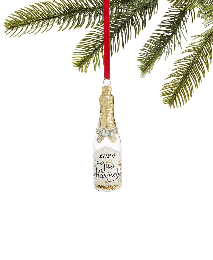 Holiday Lane Our First Glass Champagne Bottle Ornament, Created for Macy's & Reviews - Shop All H... | Macys (US)