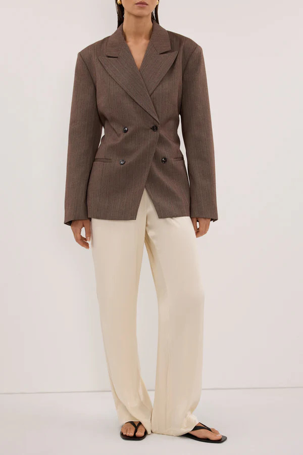 MONICA CREAM SATIN PANT | DISSH