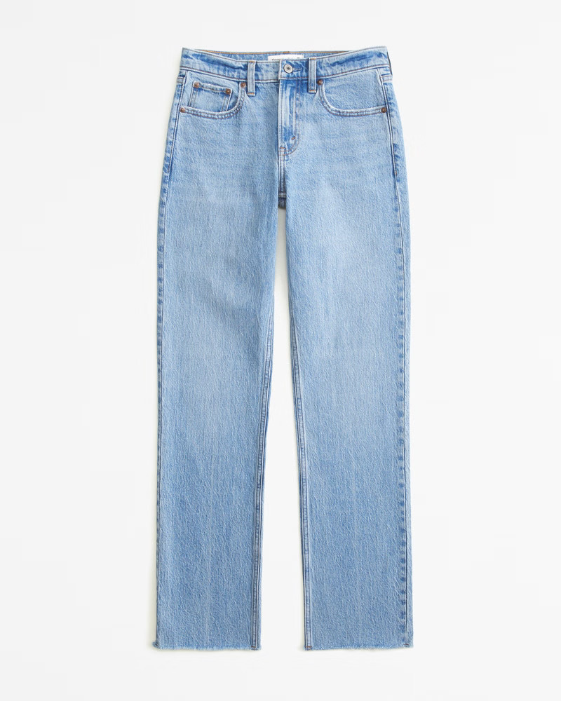 Abercrombie & Fitch Women's Mid Rise 90s Straight Jean in Medium - Size 31 LONG | Abercrombie & Fitch (US)