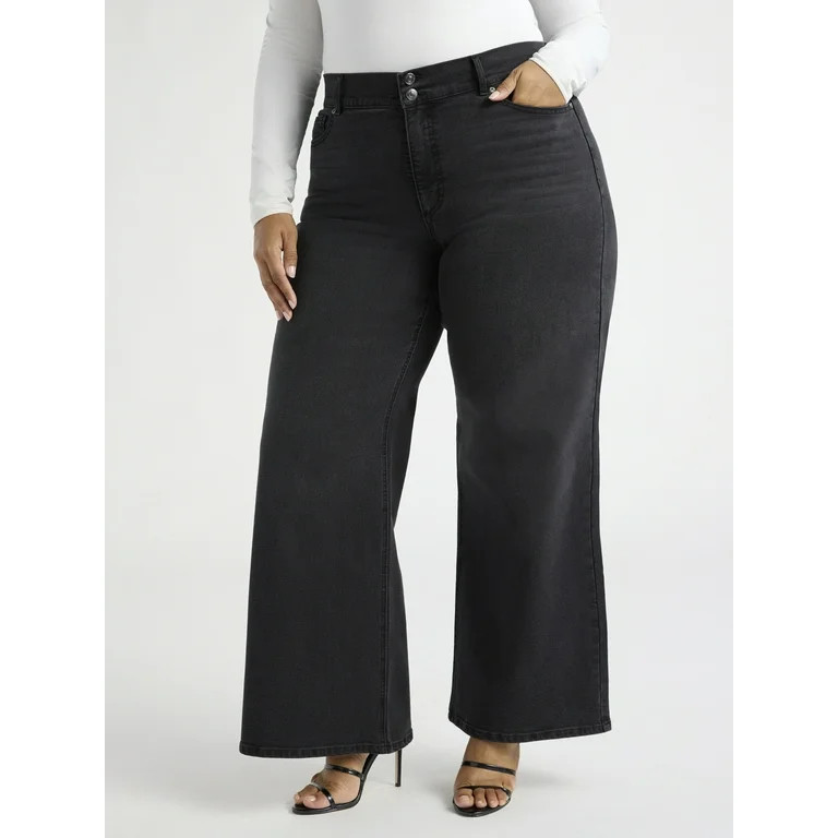 Sofia Jeans Women's and Women's Plus Margot Wide Leg High Rise Jeans, Sizes 0-28W | Walmart (US)