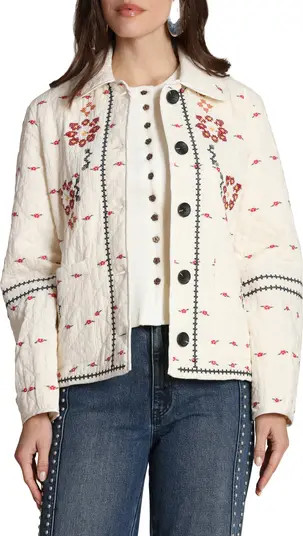 Embroidered Quilted Cotton Jacket | Nordstrom