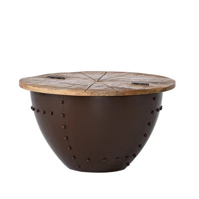Wooden & Iron Coffee Table | Wayfair North America