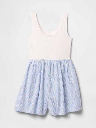 Kids Mixed Media Romper | Gap (US)