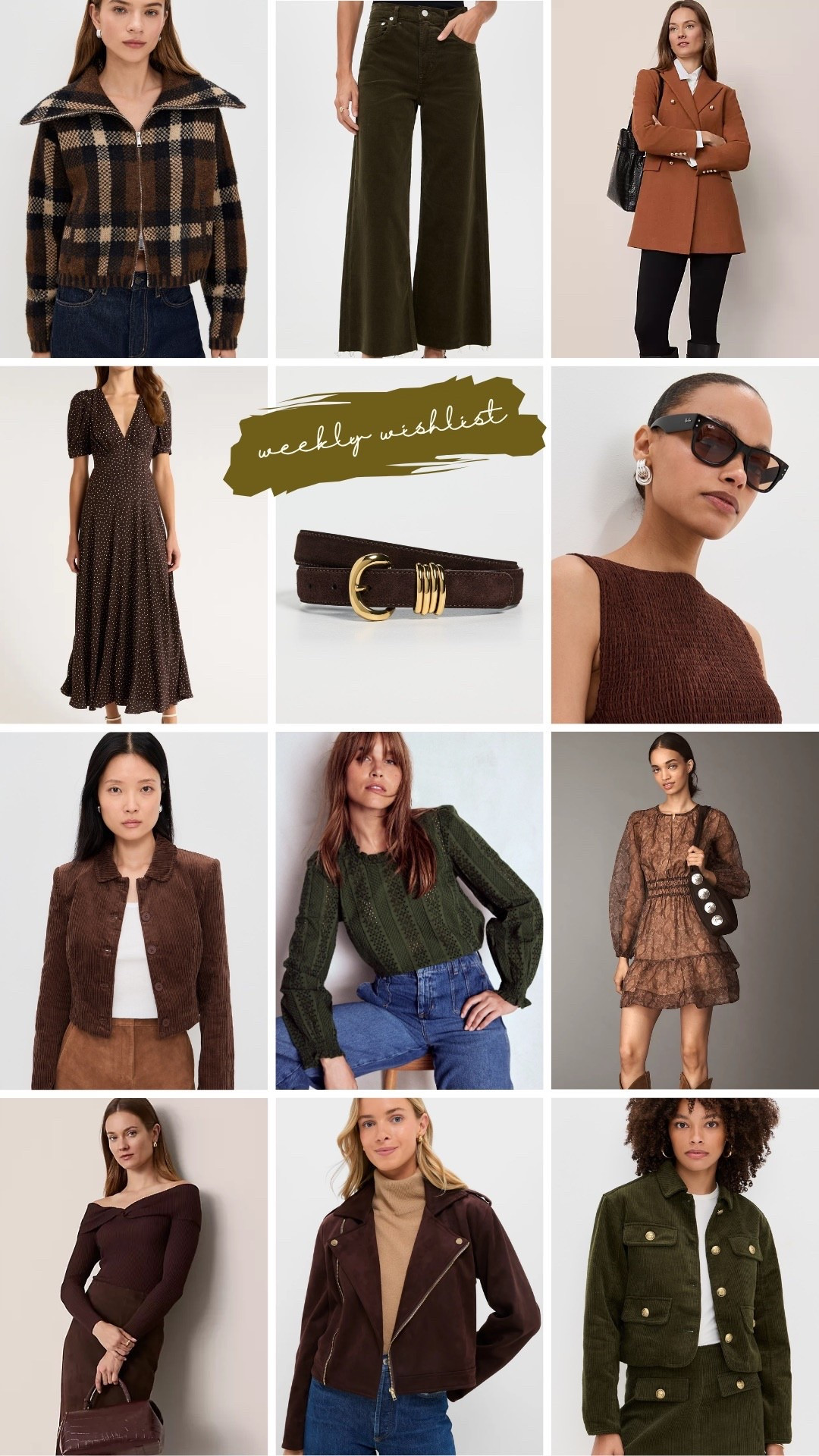 Wishlist for autumns, fall style, winter, Biden, classic style, madewell western belt, olive green corduroy wide legs pants, orange wool coat, plaid jacket. Midi dress, maxi dress, fall photos, Rayburn, side jacket. Fit and flare dress, autumn moto jacket. Wrap sweater, eyelet blouse, Christmas, holidays, lace blouse, classic ingenue

#LTKMidsize #LTKGiftGuide #LTKStyleTip