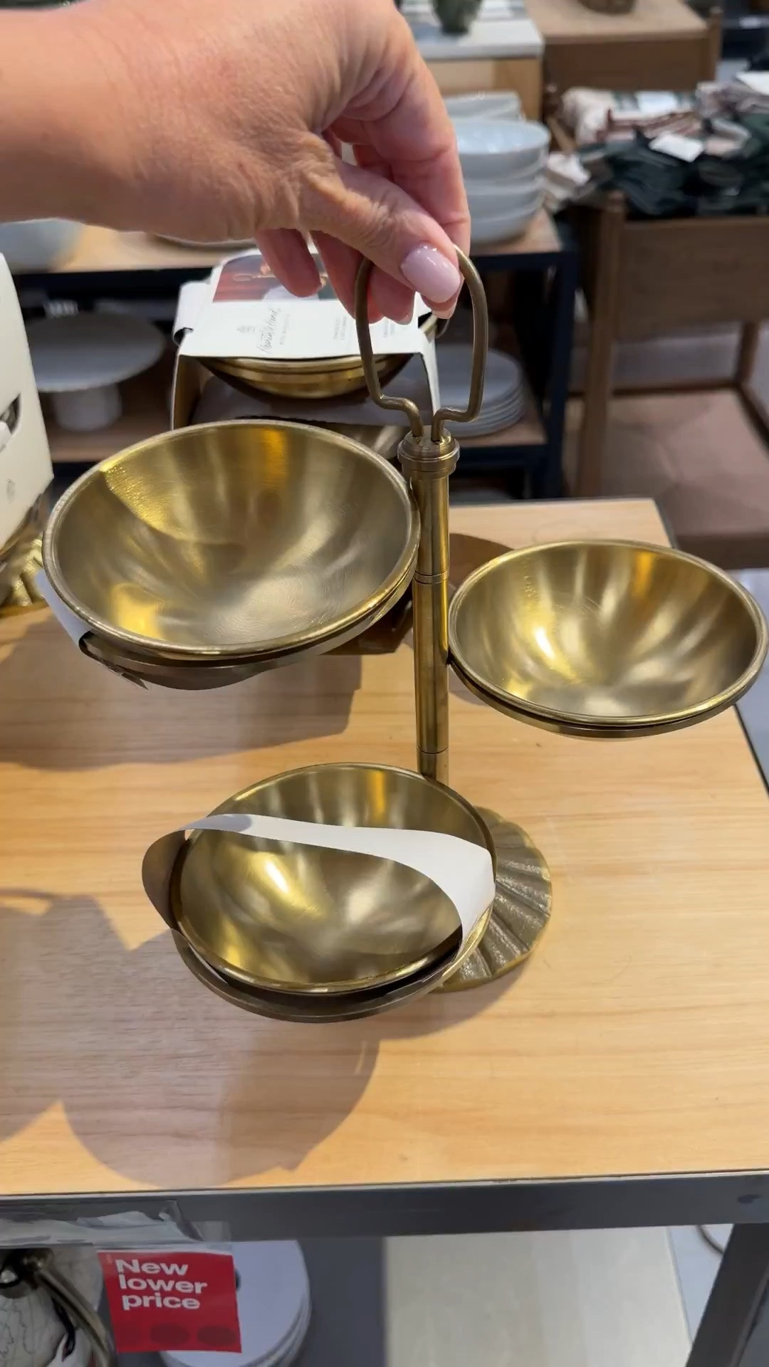 This antique brass tiered tray is such a pretty little hosting find. I’d fill each bowl with nuts, candies or small snacks and leave it out for fall gatherings. It’s functional but pretty enough to double as countertop decor.

tiered snack tray, brass serving tray, snack bowls, fall entertaining, hosting essentials, candy dish, nut bowl, kitchen decor, serving accessories, fall home finds, entertaining decor, HauteandHumid

#LTKSeasonal #LTKOver40 #LTKHome