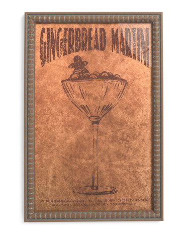 12x18 Gingerbread Martini Wall Art | TJ Maxx