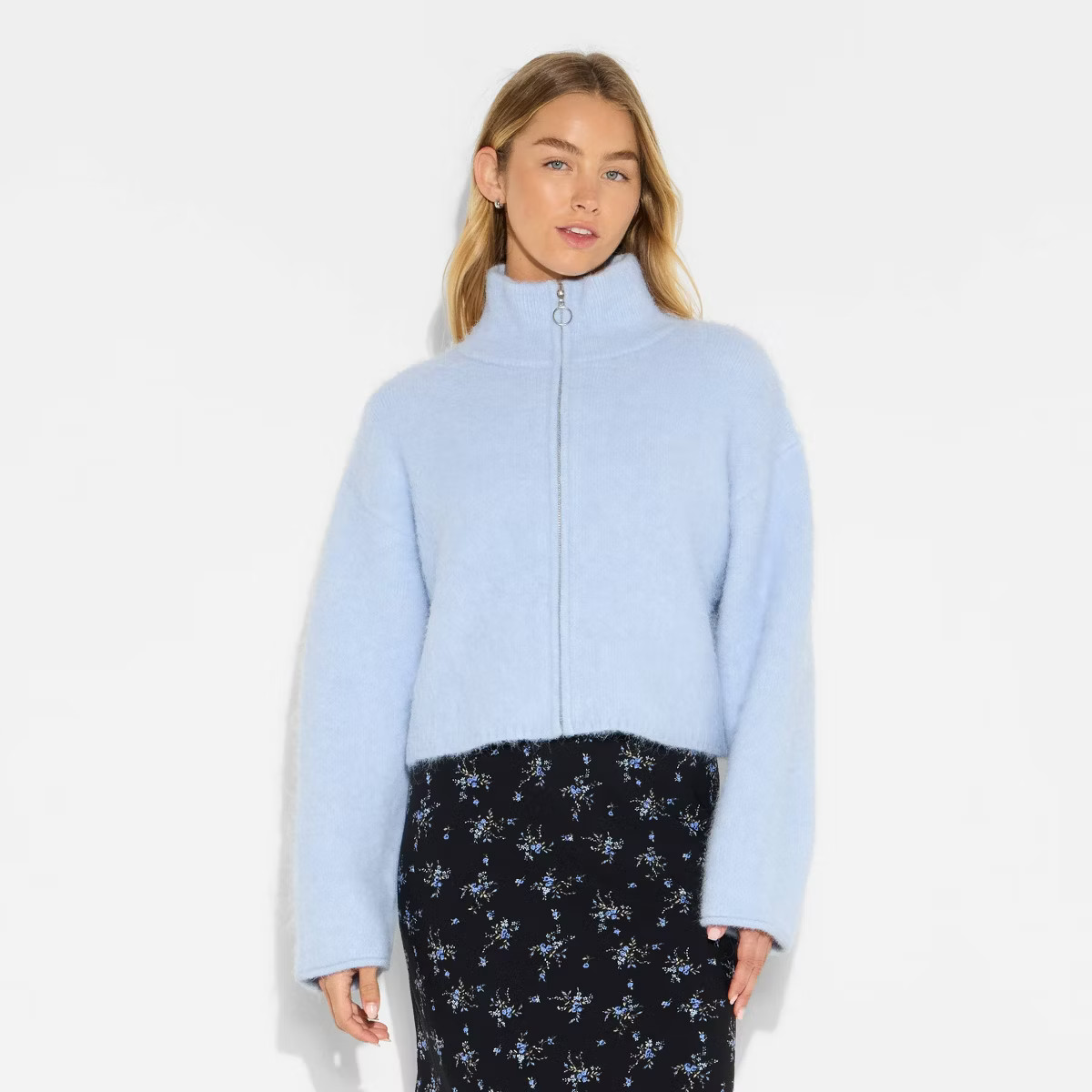 Women's Full Zip Mock Turtleneck Cardigan - Wild Fable™ | Target