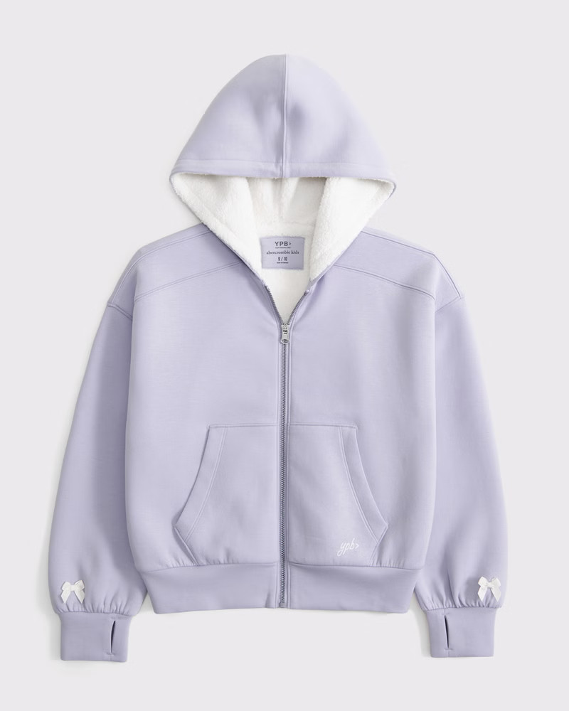 girls ypb neoknit cozy-lined full-zip hoodie | girls new arrivals | Abercrombie.com | Abercrombie & Fitch (US)