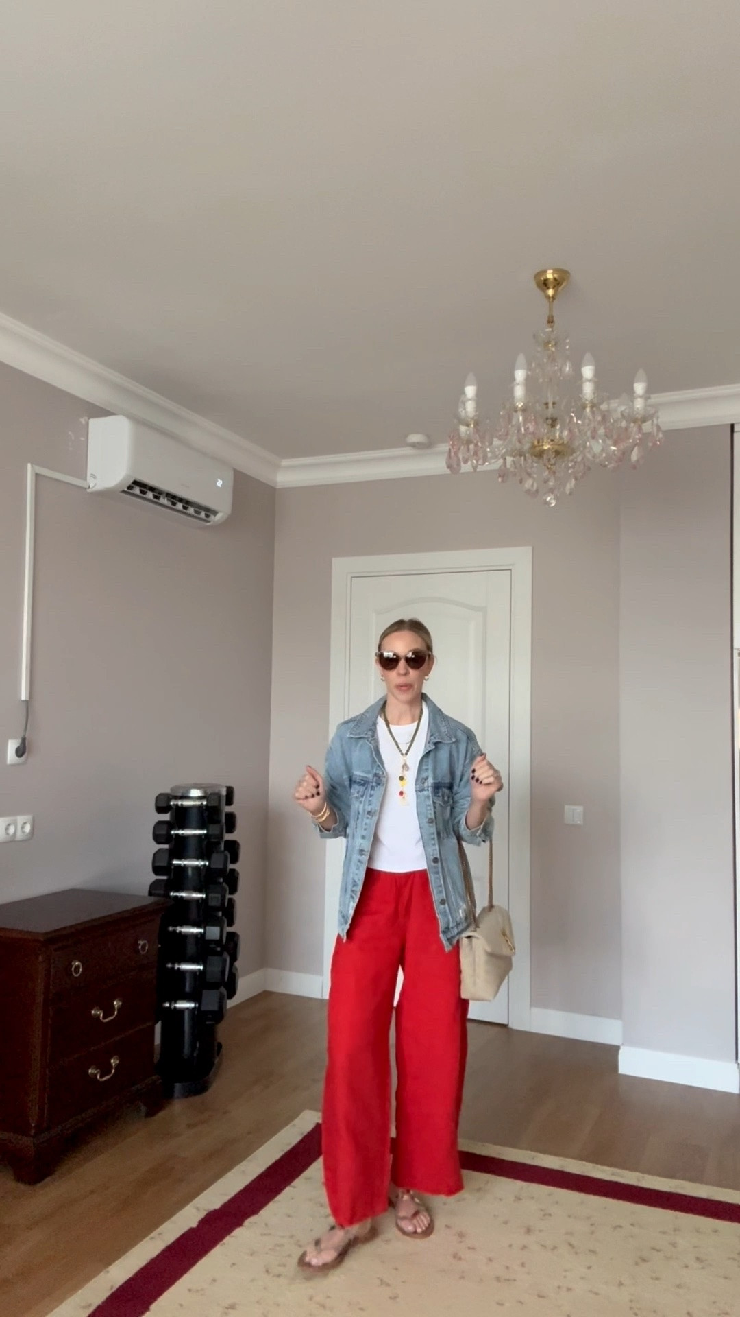 Casual summer outfit, red linen pants, cropped white tee, seashell necklace, summer vacation outfit, beach vacation

#LTKootd #LTKdayinmylife #LTKgrwm